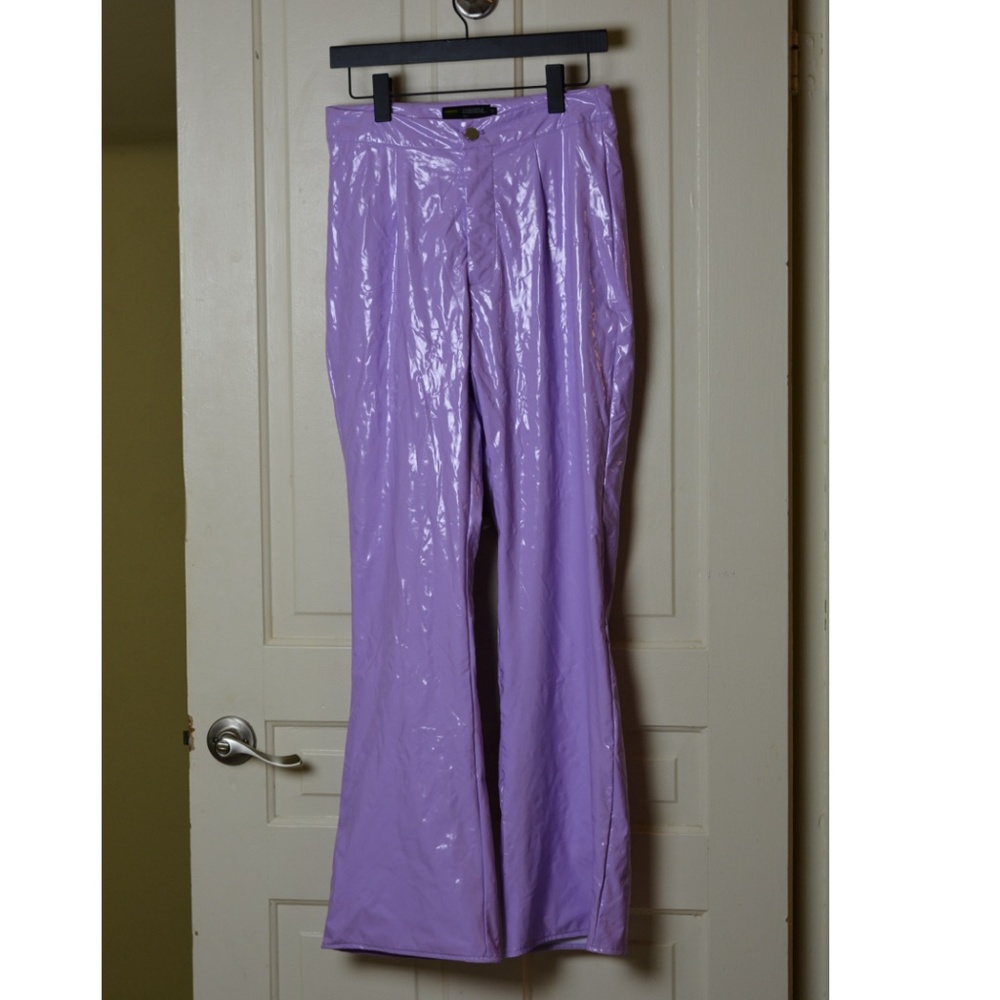 Lilac Purple Vinyl Pants